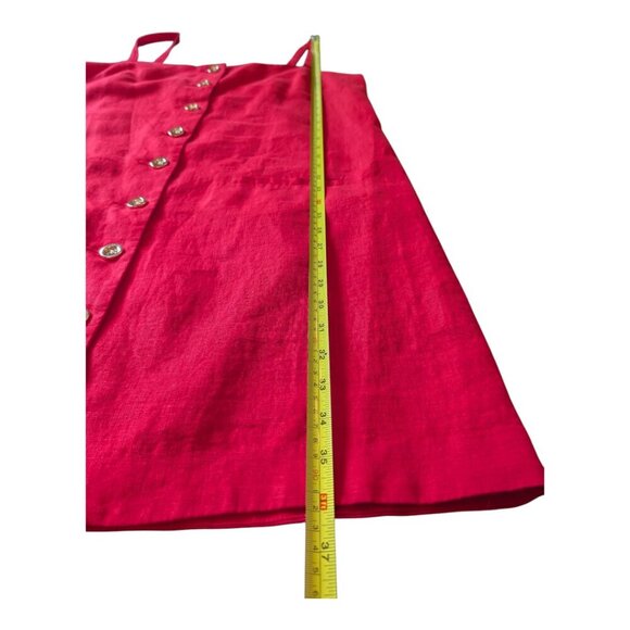 J. Crew | Claudia Linen Mini Dress | Red |Size LT - Picture 9 of 11
